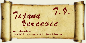 Tijana Verčević vizit kartica